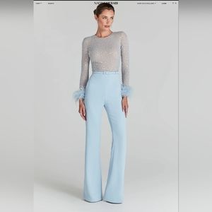 Nadine Merabi Amelia Blue Jumpsuit Size S/M